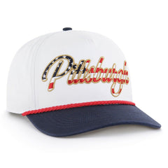 Pittsburgh Steelers '47 Patriotic Overhand Hitch Adjustable Hat - White Hats