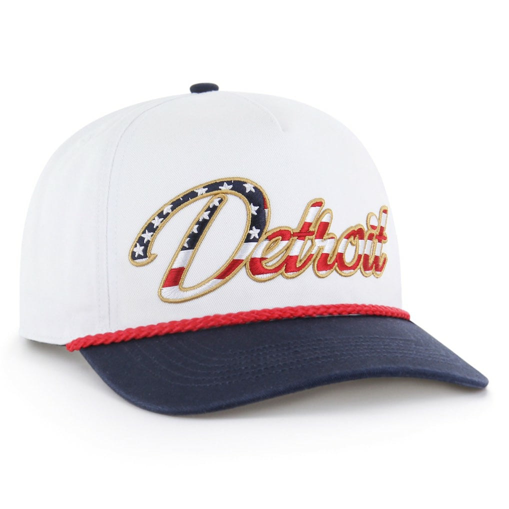 Detroit Lions '47 Patriotic Overhand Hitch Adjustable Hat - White Hats