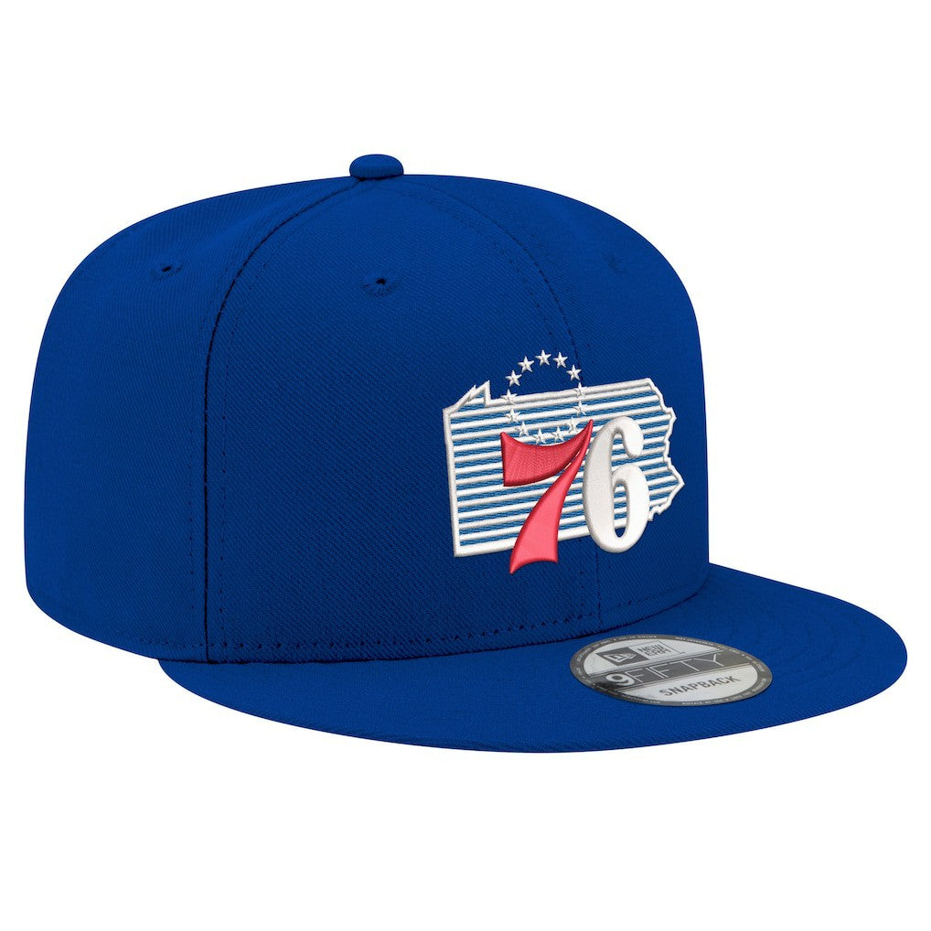 Philadelphia 76ers State Pride 9FIFTY Snapback Hat Royal - New Era