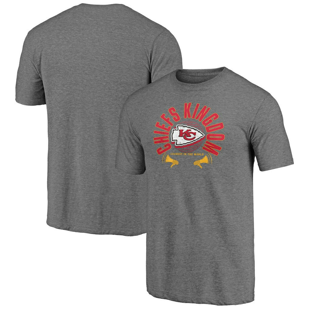 Kansas City Chiefs Hot Route Tri-Blend T-Shirt - Heather Gray T-shirts