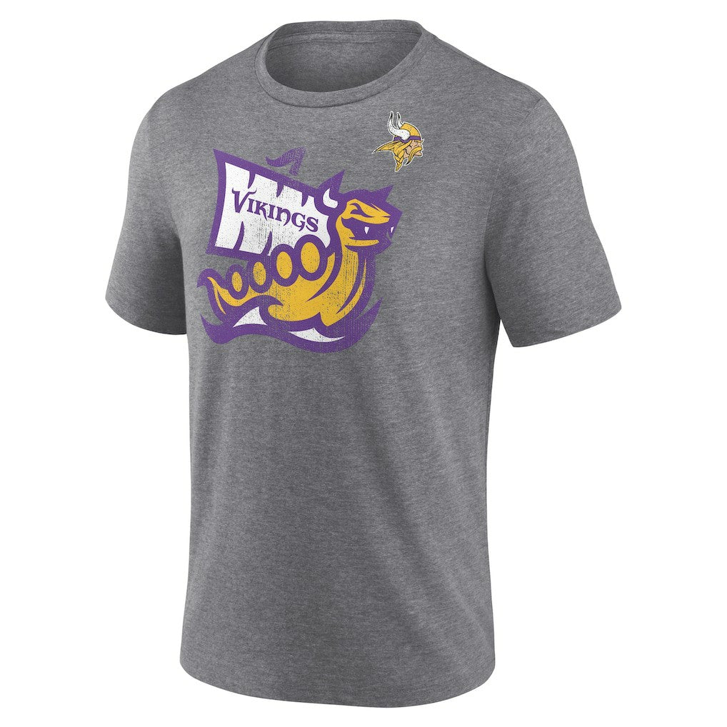 Minnesota Vikings Hot Route Tri-Blend T-Shirt - Heather Gray T-shirts