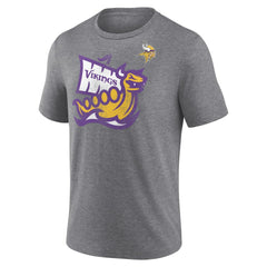 Minnesota Vikings Hot Route Tri-Blend T-Shirt - Heather Gray T-shirts