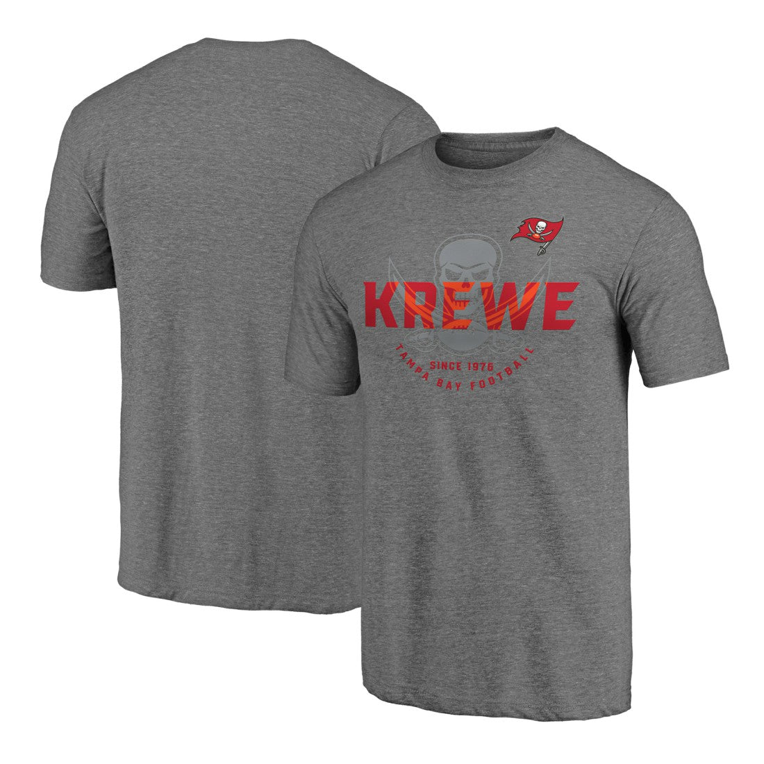 Tampa Bay Buccaneers Hot Route Tri-Blend T-Shirt - Heather Gray T-shirts