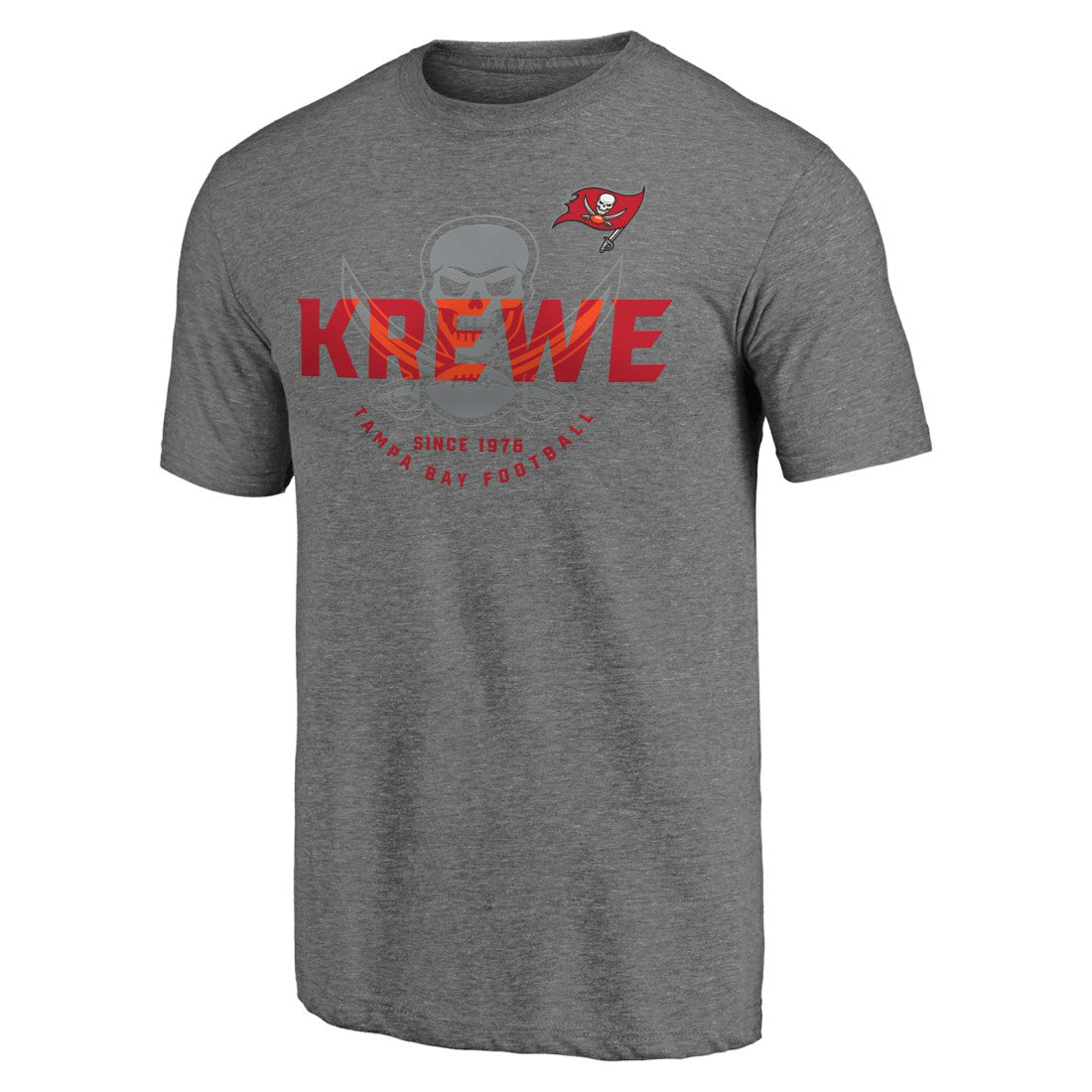 Tampa Bay Buccaneers Hot Route Tri-Blend T-Shirt - Heather Gray T-shirts