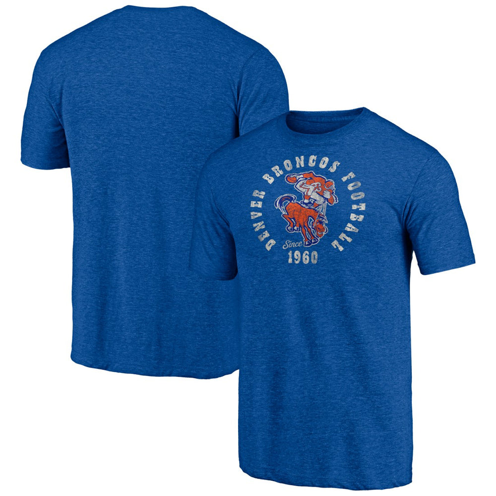 Denver Broncos Vintage Tri-Blend T-Shirt - Royal T-shirts