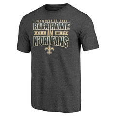 New Orleans Saints Vintage Tri-Blend T-Shirt - Charcoal T-shirts