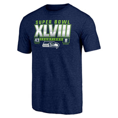 Seattle Seahawks Vintage Tri-Blend T-Shirt - College Navy T-shirts