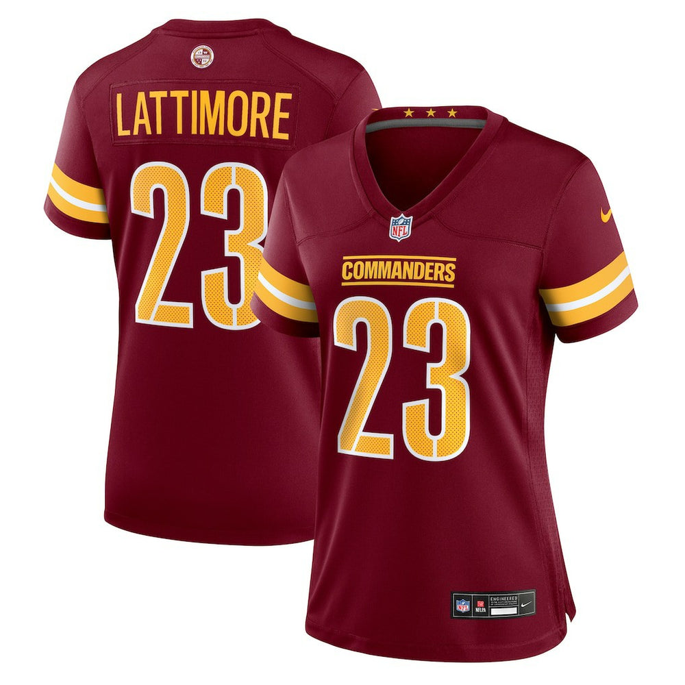 Marshon Lattimore Washington Commanders Women's Team Game Jersey - Burgundy Jerseys