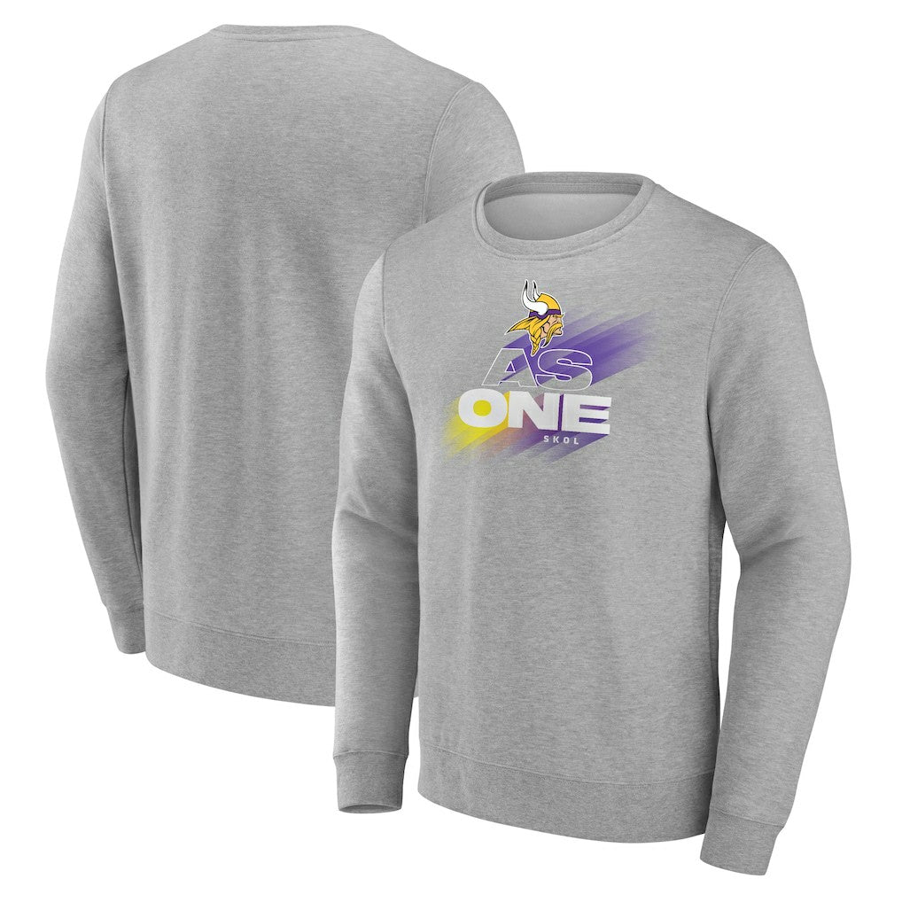 Minnesota Vikings As One Skol Pullover Sweatshirt - Gray Pullover