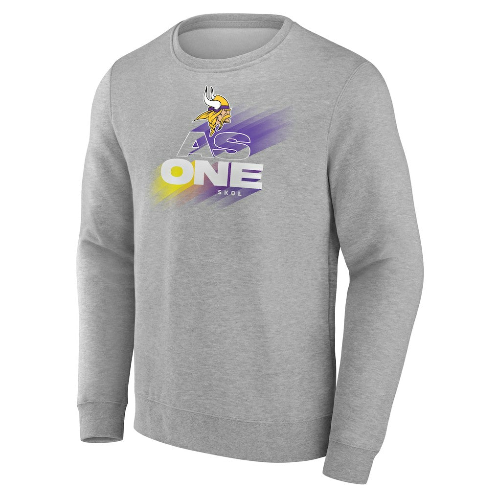 Minnesota Vikings As One Skol Pullover Sweatshirt - Gray Pullover