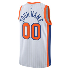 New York Knicks Unisex 2024/25 Custom Swingman Jersey City Edition White - Nike