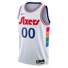 Philadelphia 76ers Unisex 2024/25 Custom Swingman Jersey City Edition White - Nike