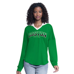 Boston Celtics G-III 4Her by Carl Banks Women's Bench Player Oversized Long Sleeve Hooded Top Kelly Green outlet