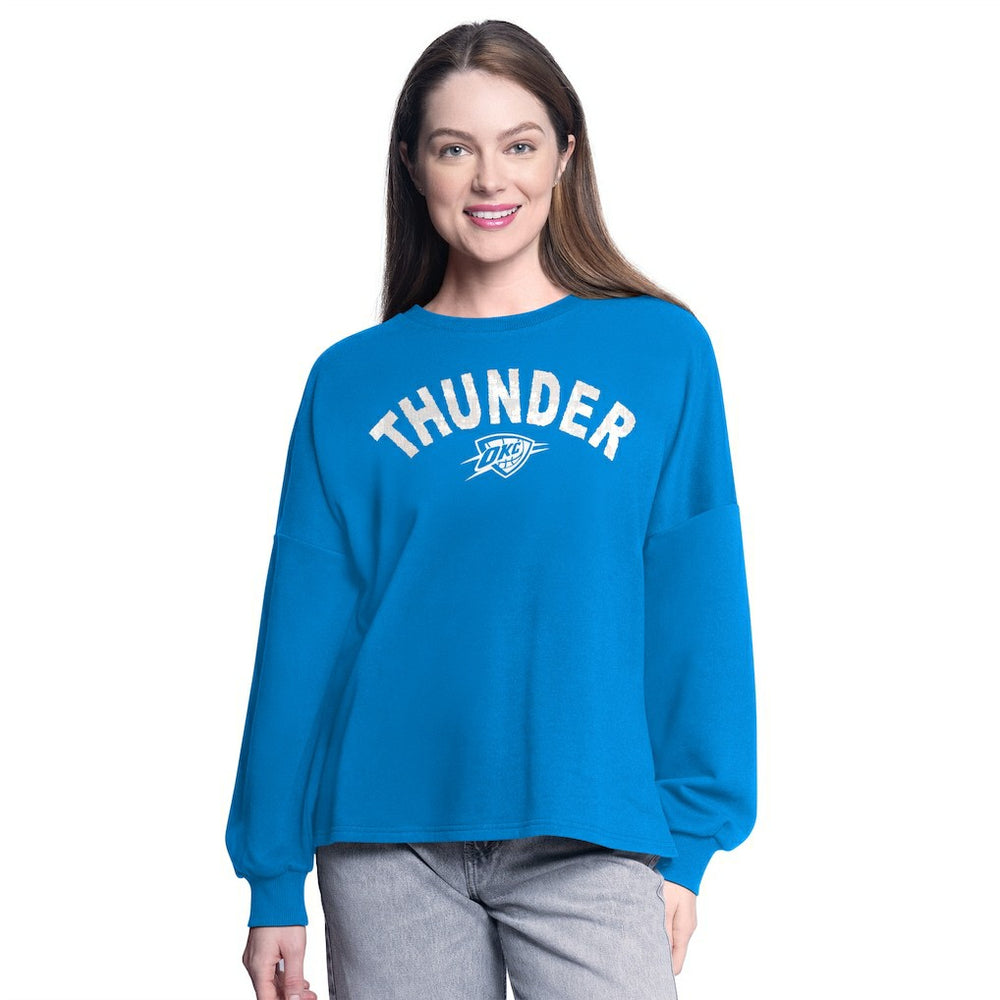 Oklahoma City Thunder G-III 4Her by Carl Banks Women's Athletic Pullover Sweatshirt Blue
