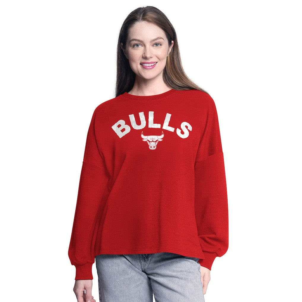 Chicago Bulls G-III 4Her by Carl Banks Women's Athletic Pullover Sweatshirt Red outlet