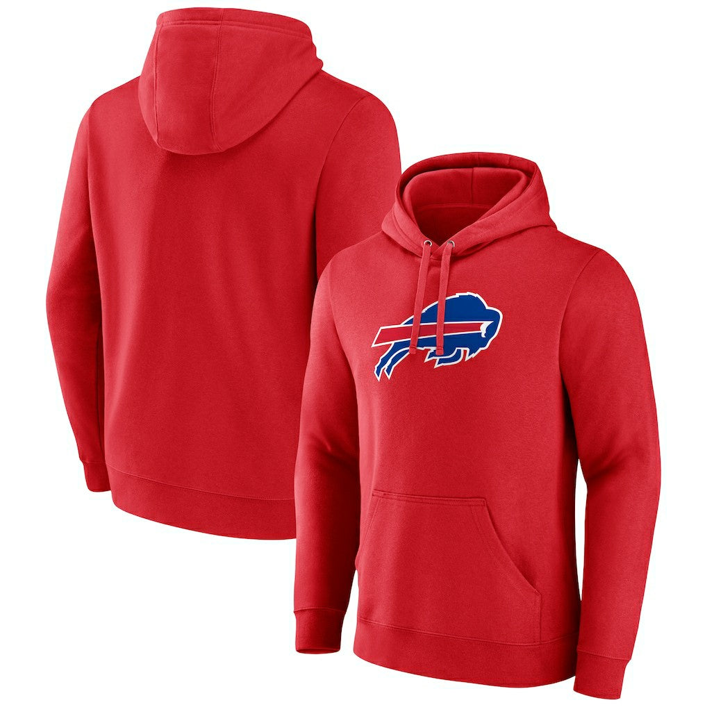 Buffalo Bills Primary Logo Pullover Hoodie - Red Hoodies