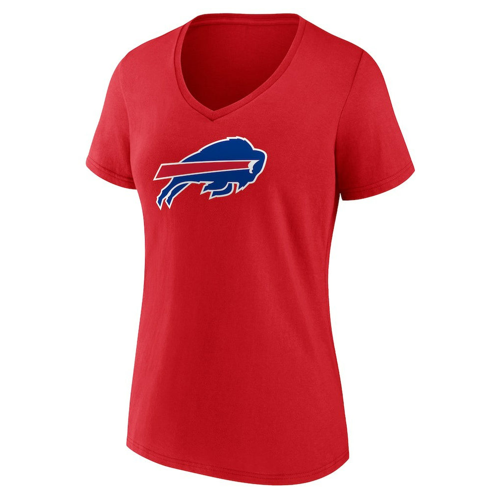 Buffalo Bills Women's Primary Logo V-Neck T-Shirt - Red T-shirts