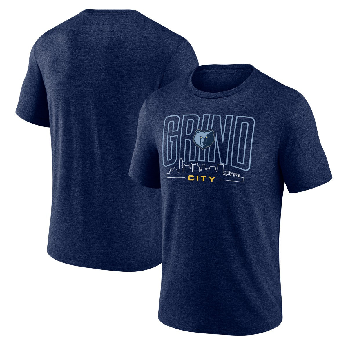 Memphis Grizzlies Huddle Tri-Blend T-Shirt Navy