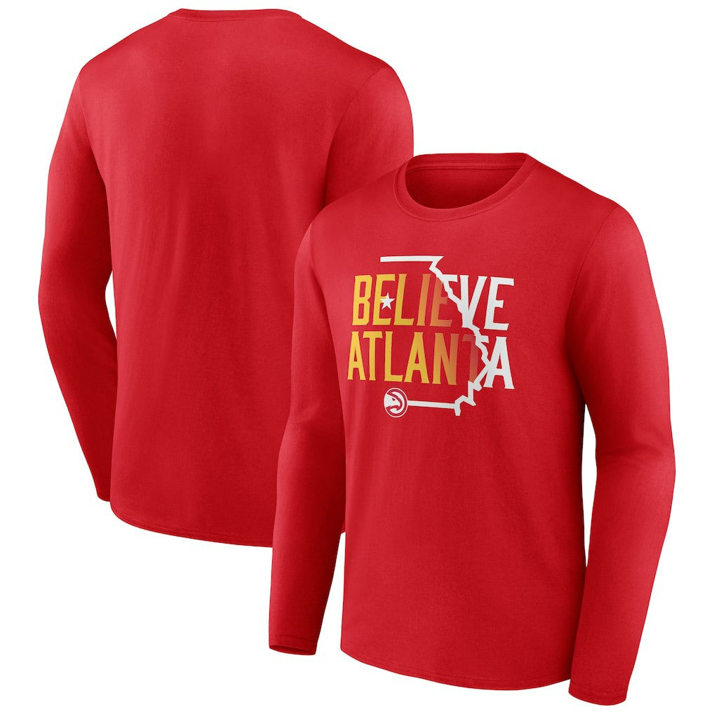 Atlanta Hawks Team Pride Long Sleeve T-Shirt Red outlet