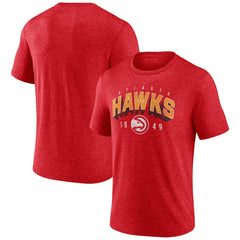 Atlanta Hawks Backboard Tri-Blend T-Shirt Red
