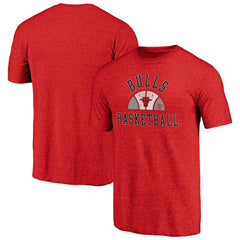 Chicago Bulls Half Classic Tri-Blend T-Shirt Red