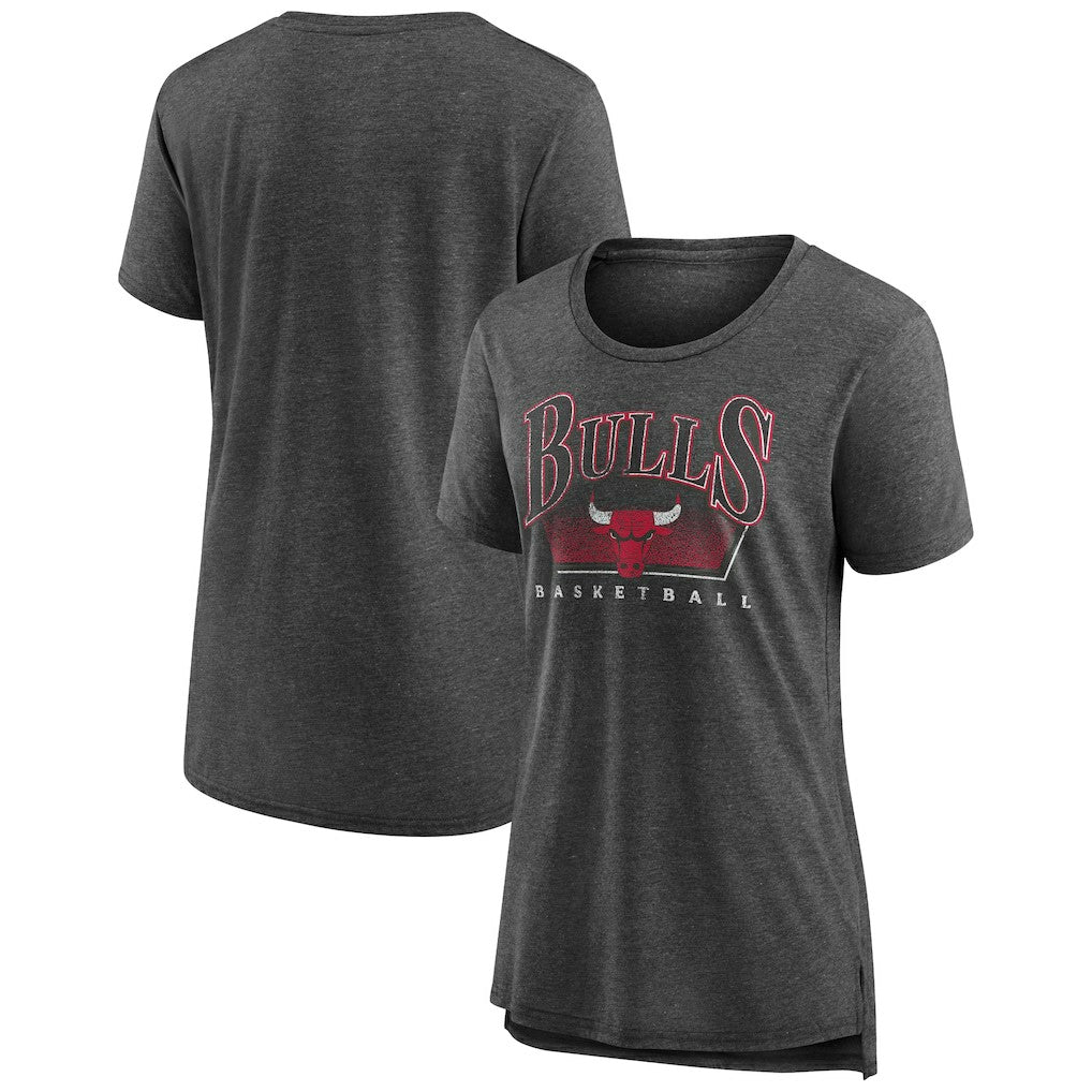Chicago Bulls Women's Selection Tri-Blend T-Shirt Gray