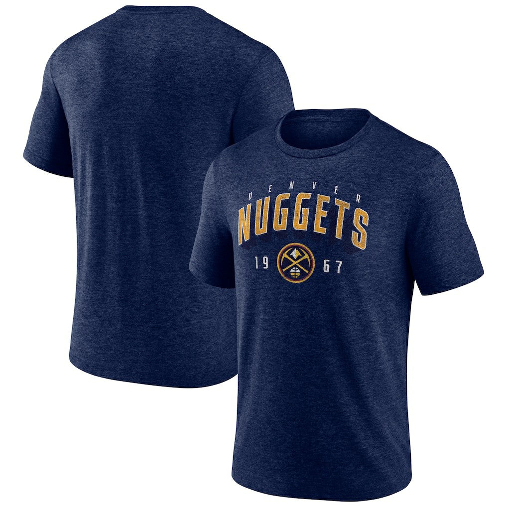 Denver Nuggets Backboard Tri-Blend T-Shirt Navy