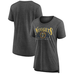 Denver Nuggets Women's Selection Tri-Blend T-Shirt Gray