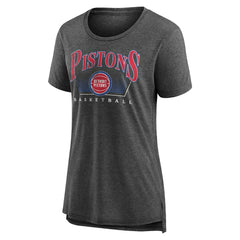Detroit Pistons Women's Selection Tri-Blend T-Shirt Gray