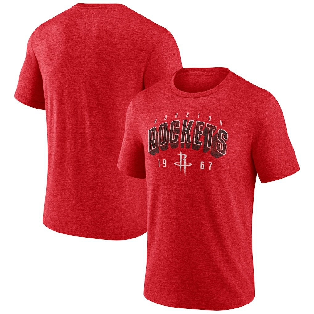 Houston Rockets Backboard Tri-Blend T-Shirt Red