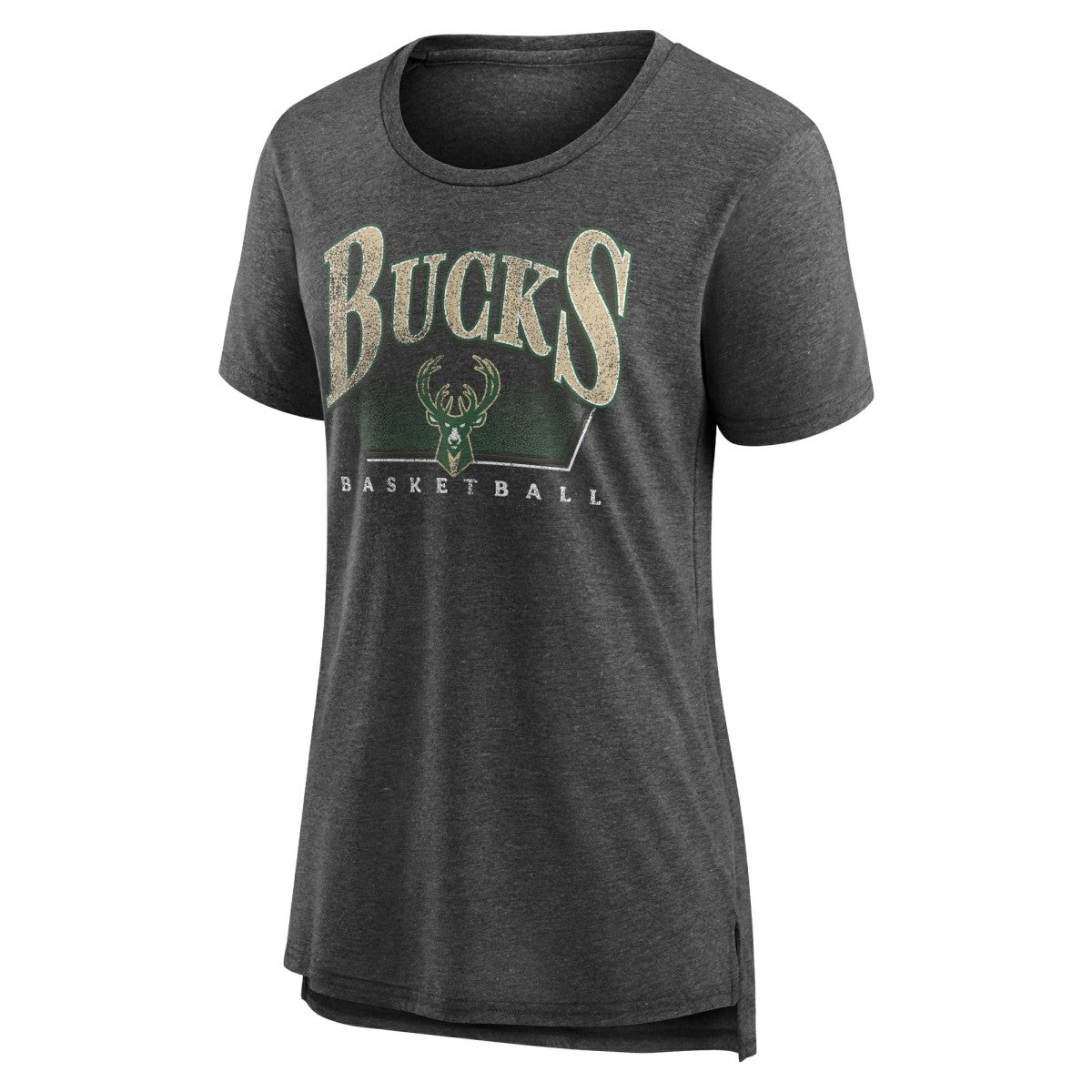 Milwaukee Bucks Women's Selection Tri-Blend T-Shirt Gray