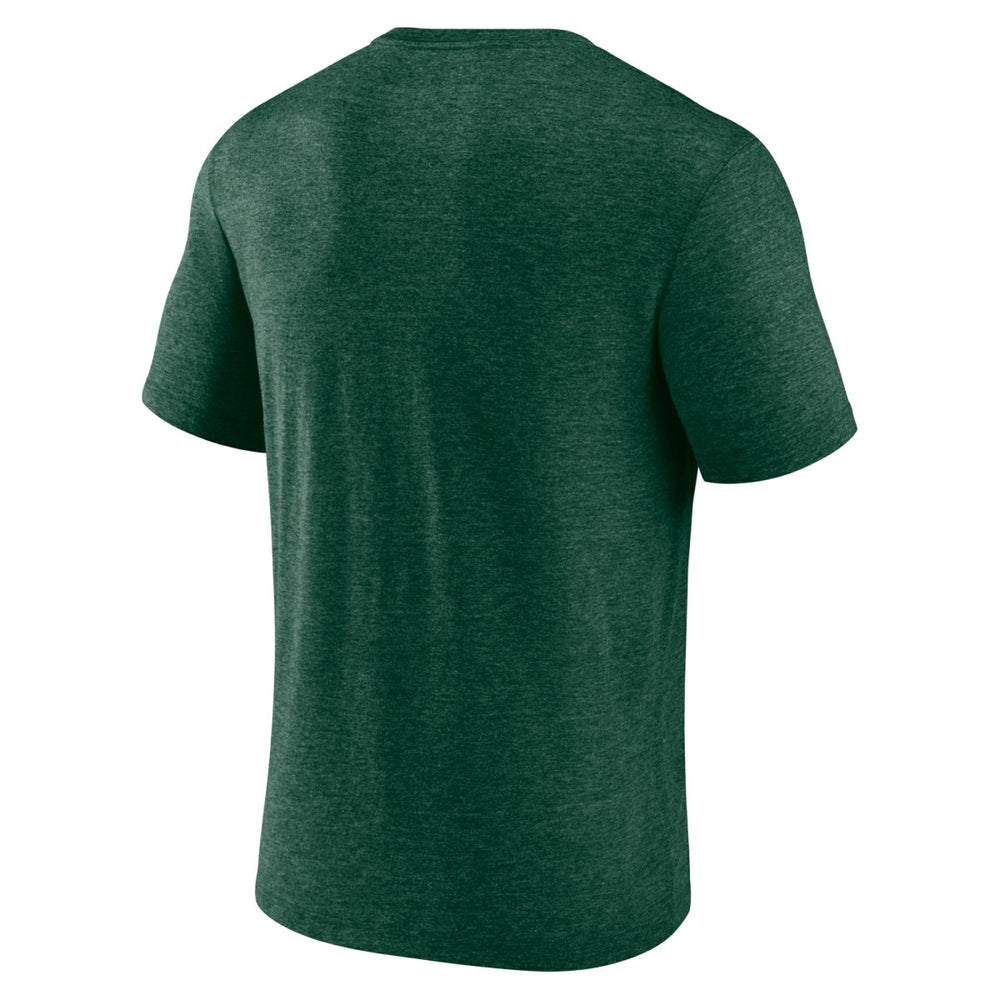 Milwaukee Bucks Announcer Tri-Blend T-Shirt Hunter Green