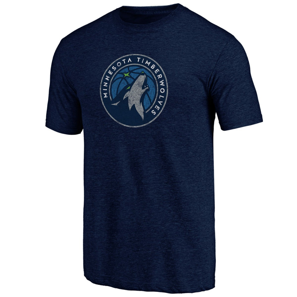 Minnesota Timberwolves Distressed Tri-Blend T-Shirt Navy