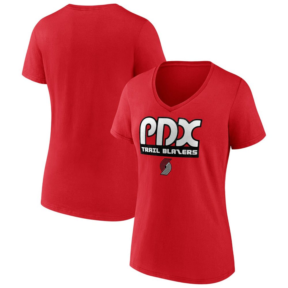 Portland Trail Blazers Women's Team Pride V-Neck T-Shirt Red outlet