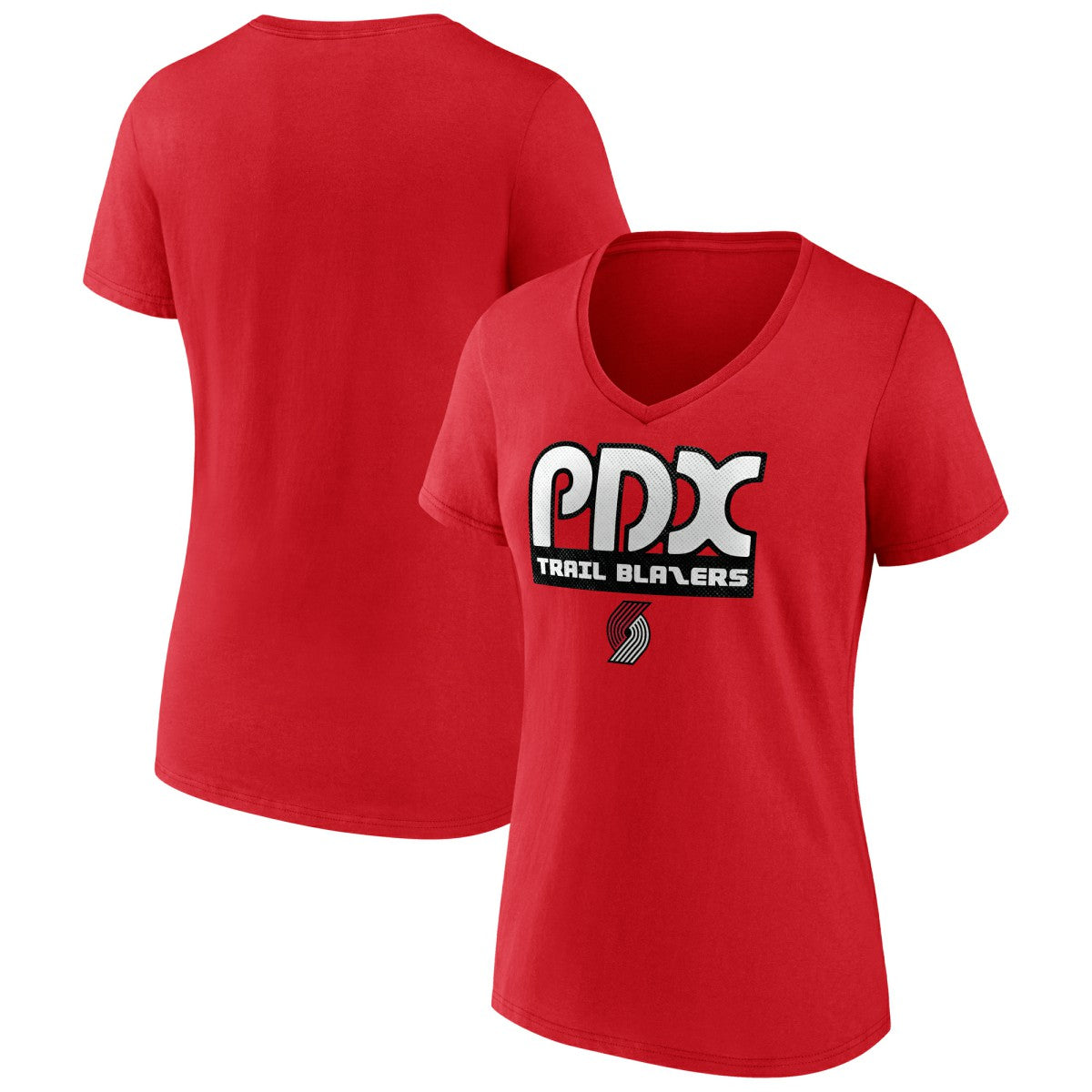 Portland Trail Blazers Women's Team Pride V-Neck T-Shirt Red outlet