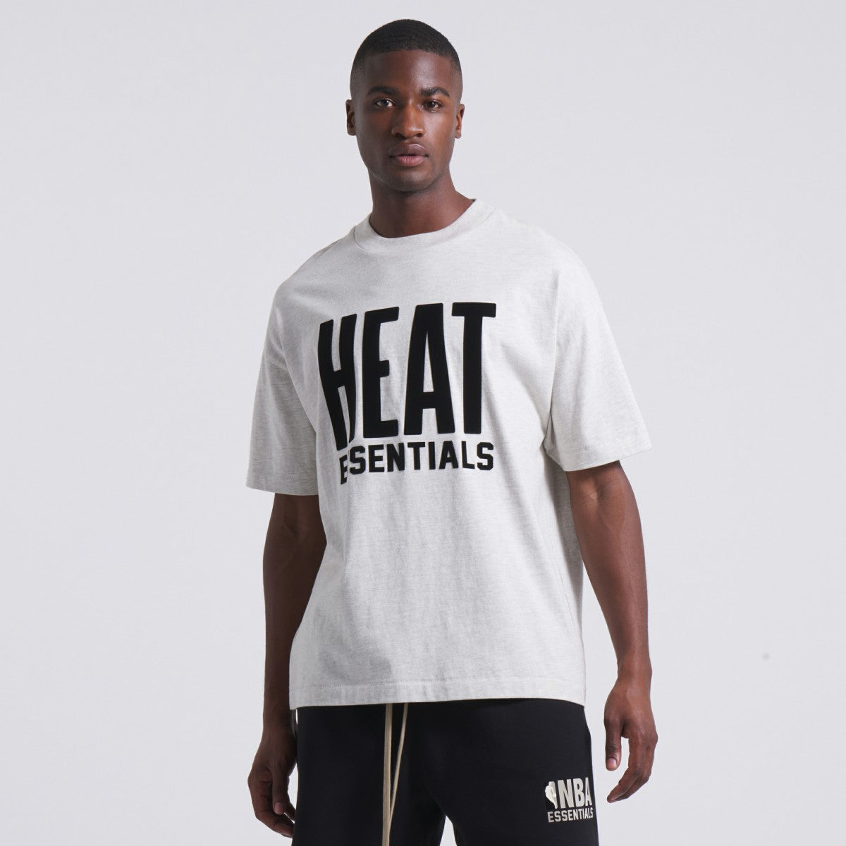 Miami Heat Fear of God Unisex NBA x ESSENTIALS T-Shirt Heather Gray outlet