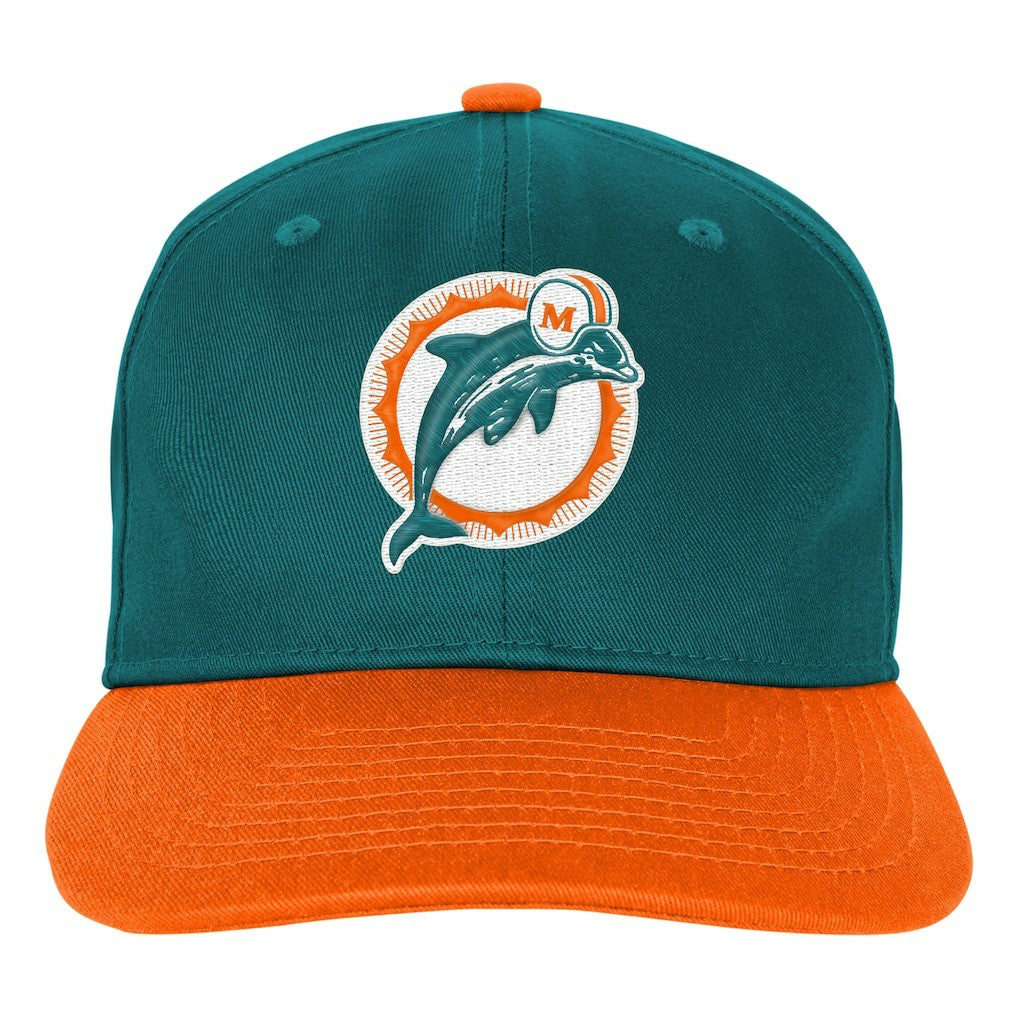 Miami Dolphins Outerstuff Youth True Retro Adjustable Hat - Aqua Hats