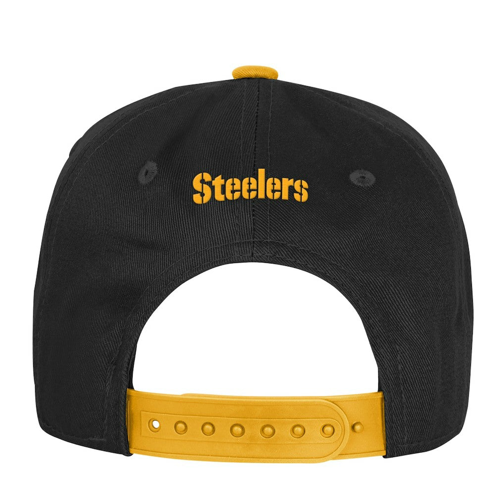 Pittsburgh Steelers Outerstuff Youth True Retro Adjustable Hat - Black Hats