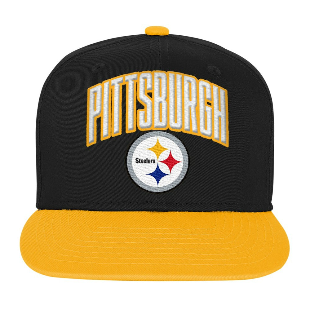 Pittsburgh Steelers Outerstuff Youth Essentials Snapback Hat - Black Hats