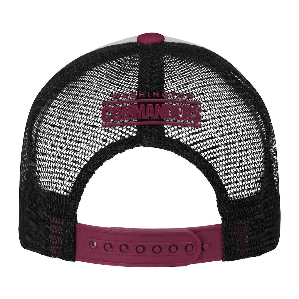 Washington Commanders Youth Essentials Trucker Adjustable Hat - White/Burgundy Hats