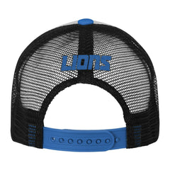 Detroit Lions Youth Essentials Trucker Adjustable Hat - White/Blue Hats