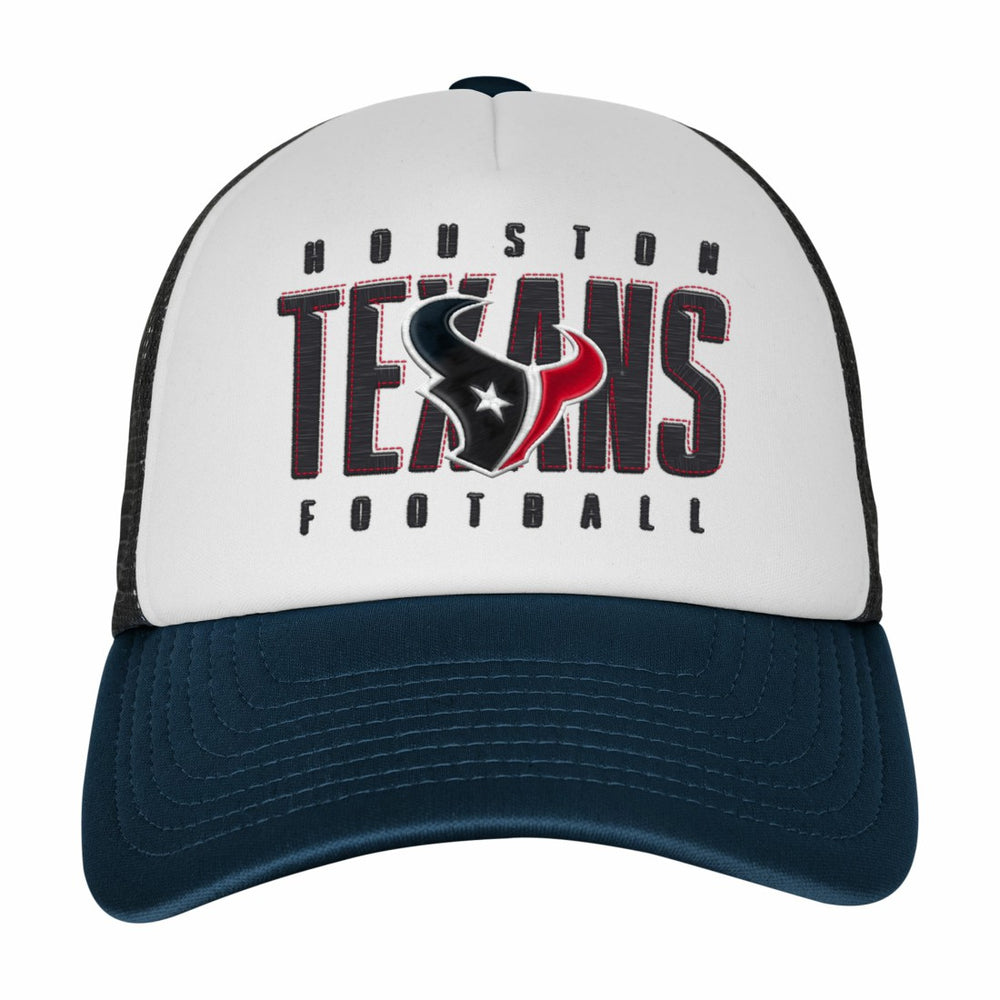 Houston Texans Youth Essentials Trucker Adjustable Hat - White/Navy Hats