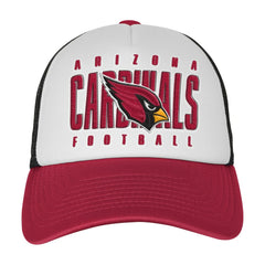 Arizona Cardinals Youth Essentials Trucker Adjustable Hat - White/Cardinal Hats