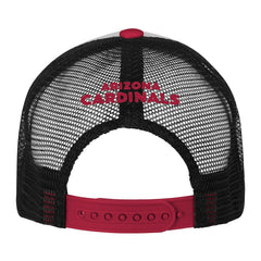Arizona Cardinals Youth Essentials Trucker Adjustable Hat - White/Cardinal Hats