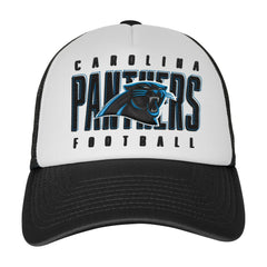 Carolina Panthers Youth Essentials Trucker Adjustable Hat - White/Black Hats
