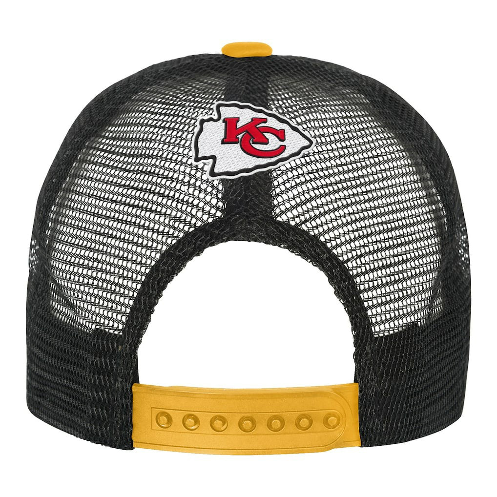 Kansas City Chiefs Youth Modern Fan Trucker Adjustable Hat - White/Gold Hats
