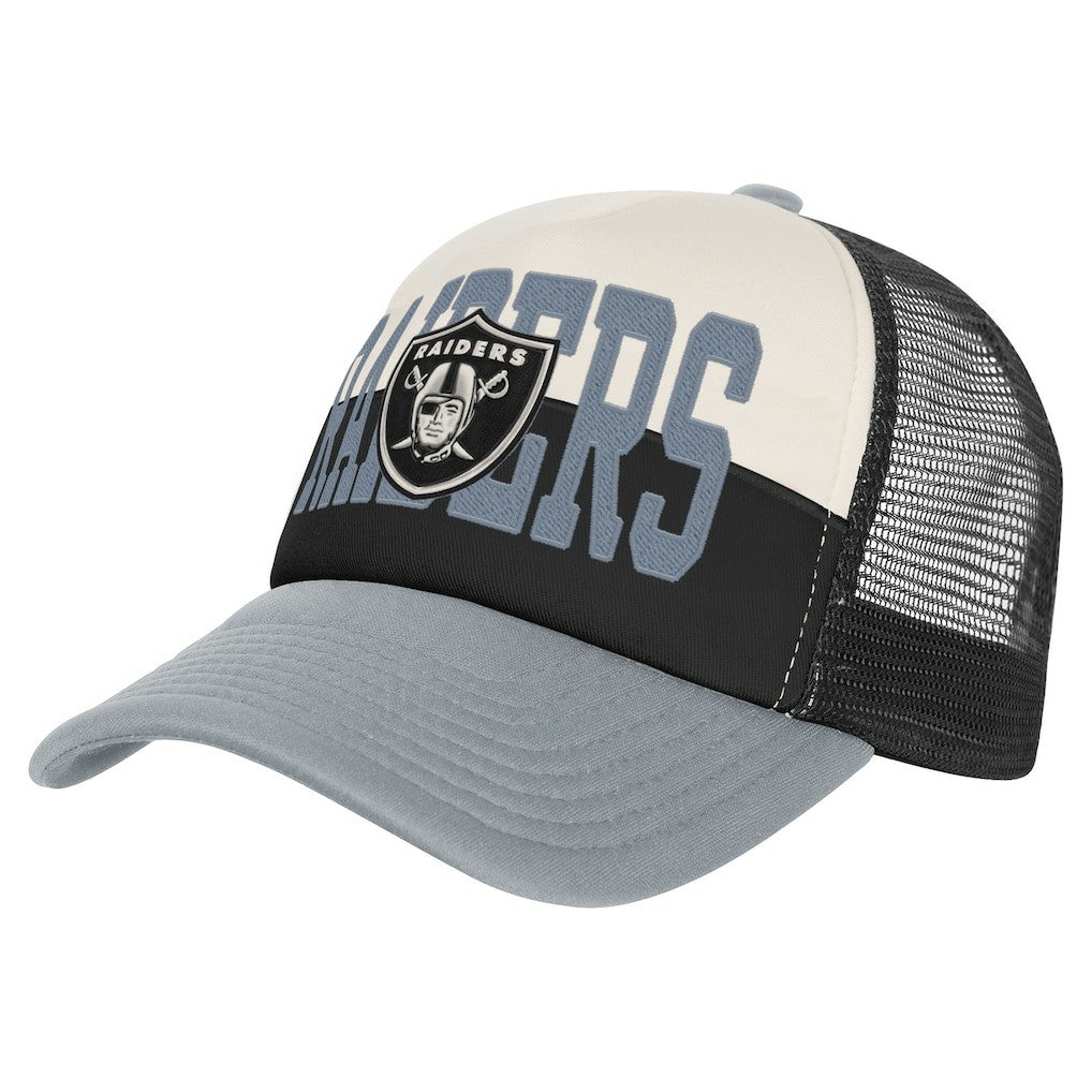 Las Vegas Raiders Youth Modern Fan Trucker Adjustable Hat - White/Silver Hats