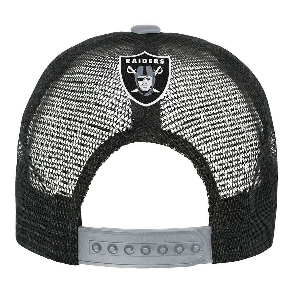 Las Vegas Raiders Youth Modern Fan Trucker Adjustable Hat - White/Silver Hats