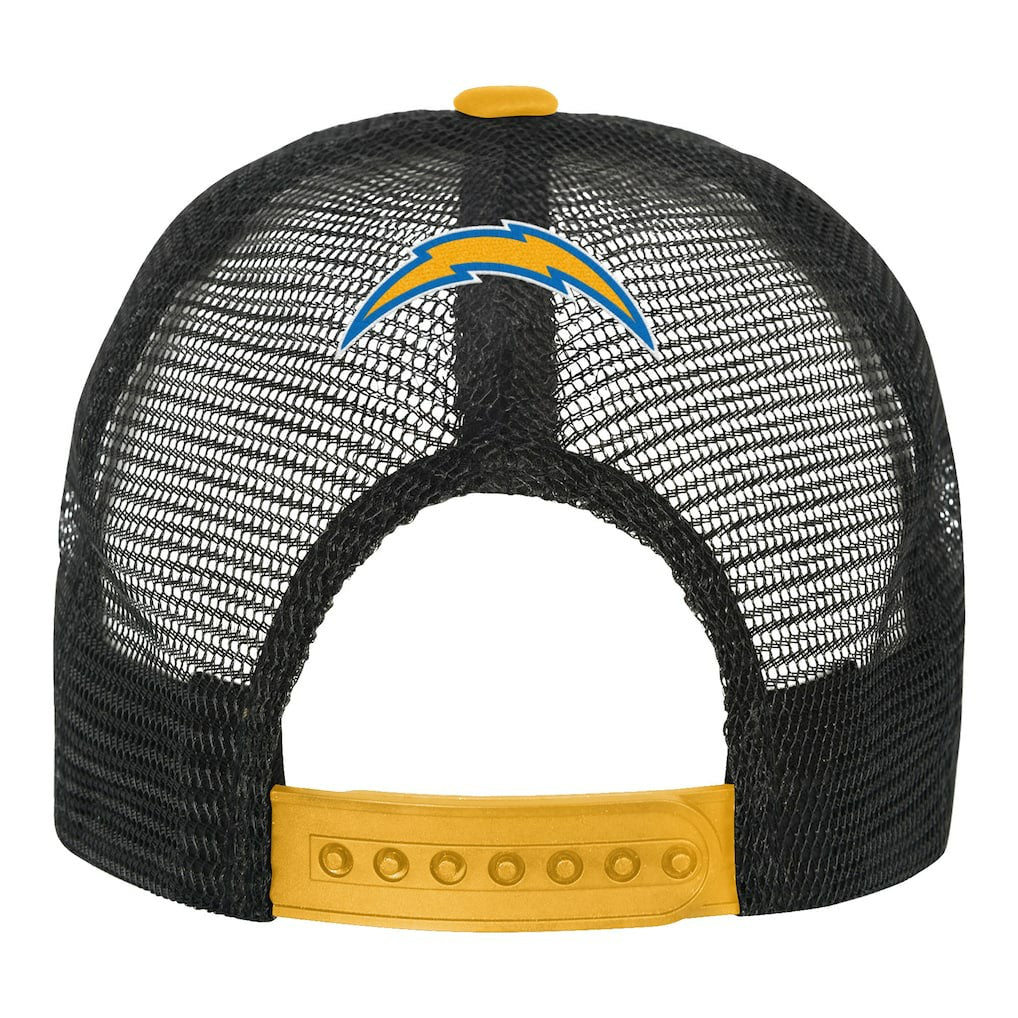 Los Angeles Chargers Youth Modern Fan Trucker Adjustable Hat - White/Gold Hats
