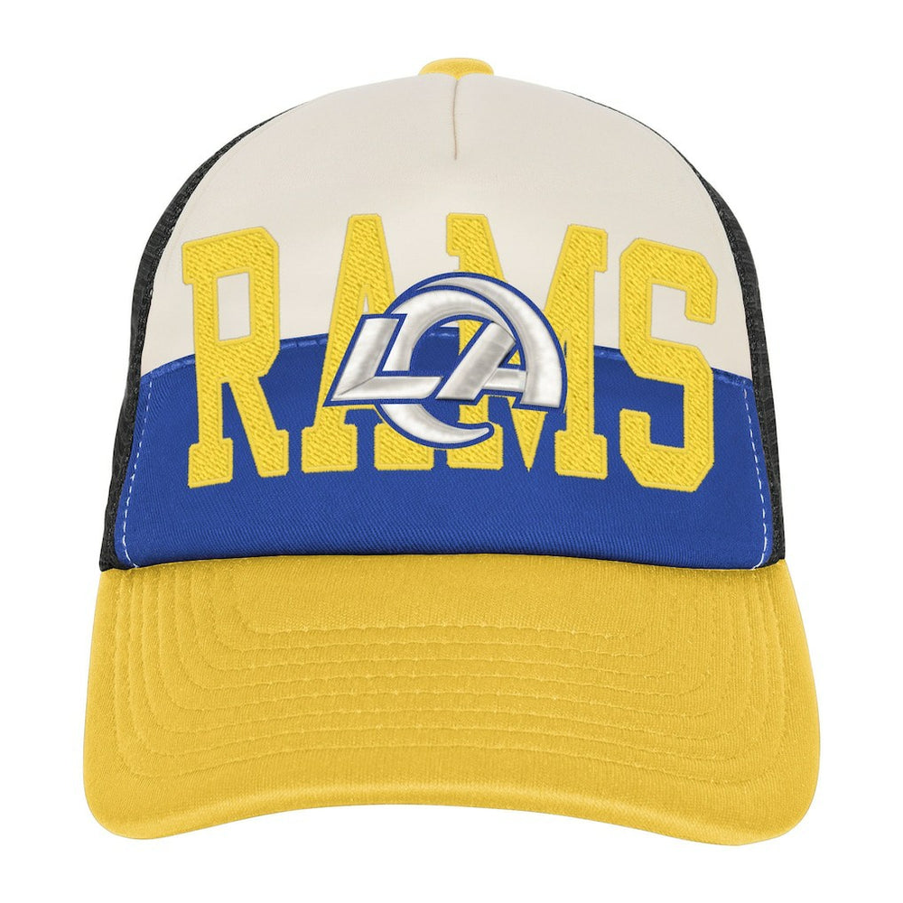 Los Angeles Rams Youth Modern Fan Trucker Adjustable Hat - White/Gold Hats